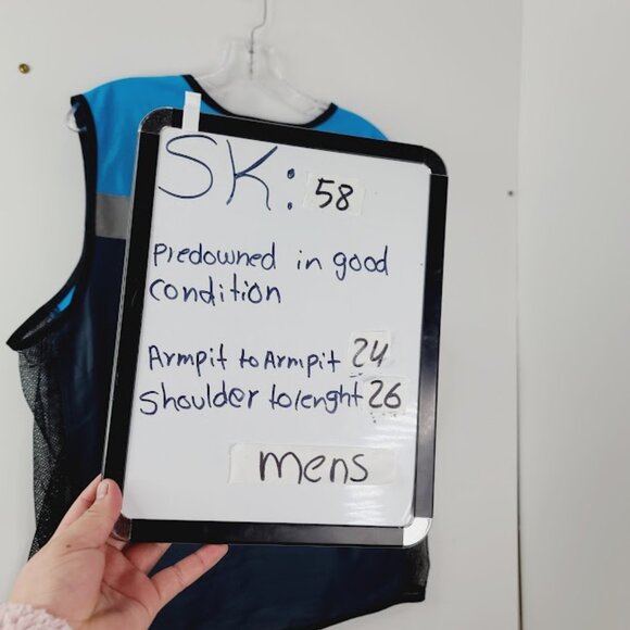 Amazon Men's Blue Black Luly Yang DSP High Visibility Work Vest Size L - Picture 6 of 6